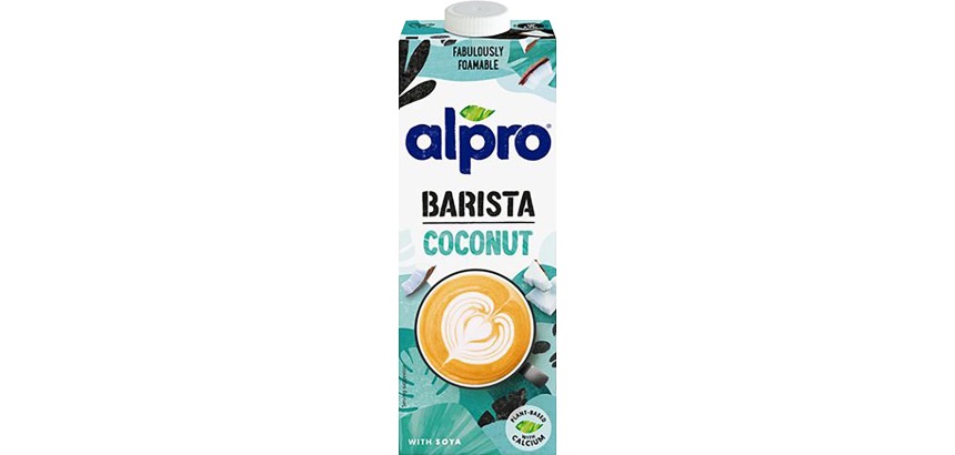 Alpro Barista Kokosnuss pflanzliche Milch, 1 l, Packung mit 8 Stück