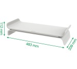 Leitz Ergo adjustable monitor stand, light grey