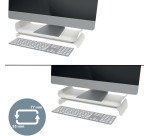 Leitz Ergo adjustable monitor stand, light grey