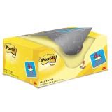Pack of 18 yellow repositionable Post-it notes 38 x 51 mm - block of 100 sheets + 6 free