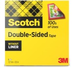 Double-sided Scotch adhesive tape 12 mm transparent - Width 12 mm x length 32.9 m
