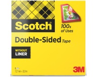 Double-sided Scotch adhesive tape 12 mm transparent - Width 12 mm x length 32.9 m