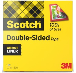 Ruban adhésif Scotch double face 12 mm transparent - Largeur 12 mm x longueur 32,9 m