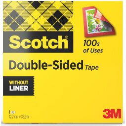 Ruban adhésif Scotch double face 12 mm transparent - Largeur 12 mm x longueur 32,9 m