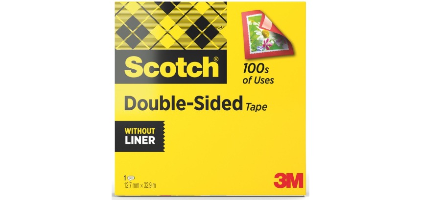 Double-sided Scotch adhesive tape 12 mm transparent - Width 12 mm x length 32.9 m