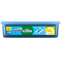 Swiffer rechagre lingettes humide pour sols Lemon, paquet de 20 pièces