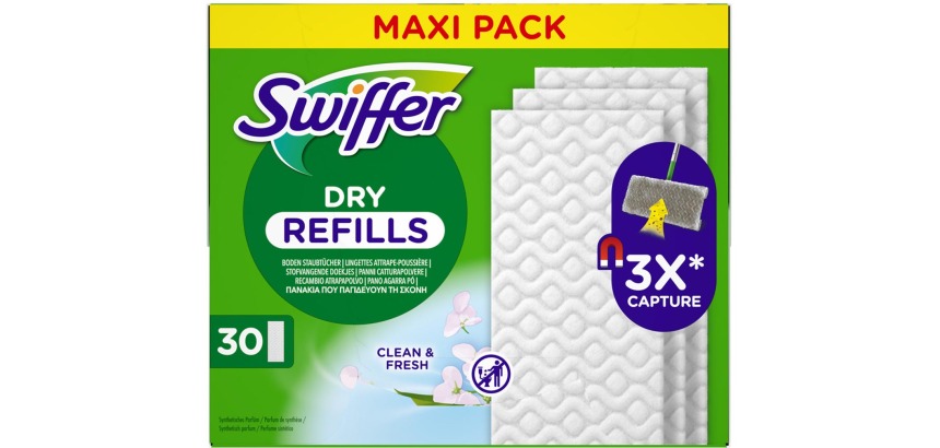 Swiffer Dry recharge, paquet de 30 pièces