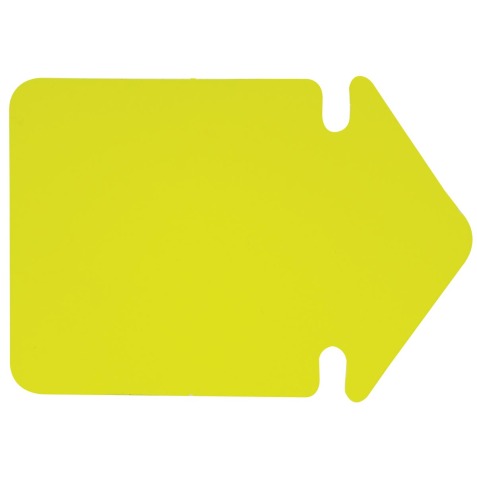 Folia étiquettes en carton fluo, 24 cm, jaune fluo (flèches)