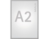 MAUL Standard-Klapprahmen, Klemmliste 25mm, A2, Aluminium