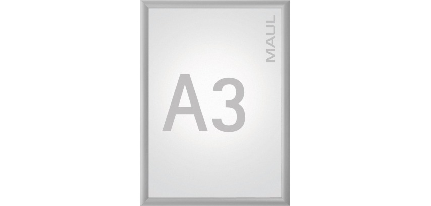 MAUL Standard Clip Frame, 25mm List, A3, Aluminum