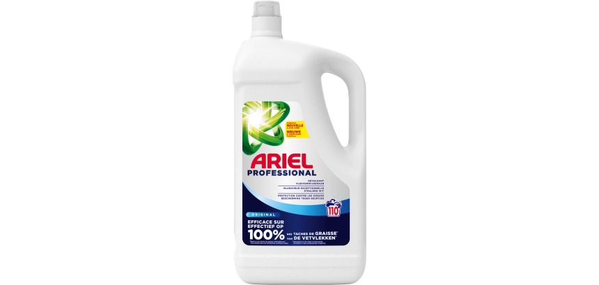 Ariel Professional Regular liquid detergent, 4.95-liter bottle, 110 loads