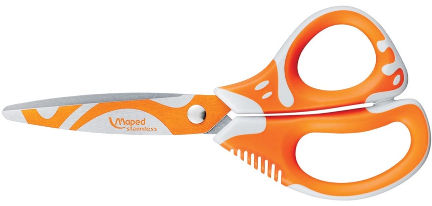 Maped ciseaux Zenoa fit, 13 cm, anneaux asymétriques, blister