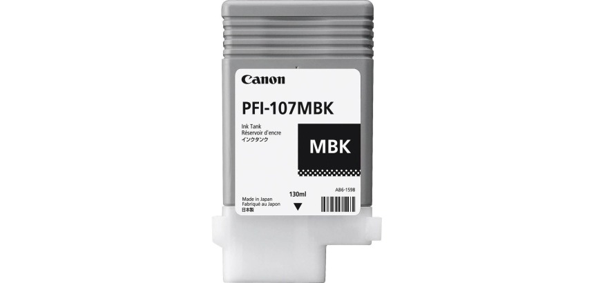 Canon cartouche d'encre PFI-107, 130 ml, OEM 6704B001, noir mat