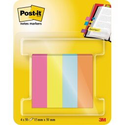 Post-it notes markers Poptimistic, ft 15 x 50 mm, blister de 4 blocs de 50 feuilles