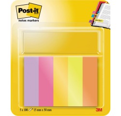 Marque-pages Post-it 670-5 TFEN 15x50mm Energetic 5 pièces