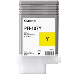 Canon cartouche d'encre PFI-107, 130 ml, OEM 6708B001, jaune