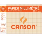 Canson papier millimétré, paquet de 12 feuilles