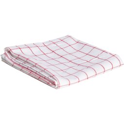 Cosy essuie-mains, ft 72 x 50 cm, quadrillé, blanc/rouge