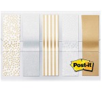 Indextabs Post-it 684 12mmx43mm metallic motief goud zilver 100 tabs