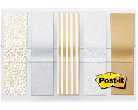 Indextabs Post-it 684 12mmx43mm metallic motief goud zilver 100 tabs
