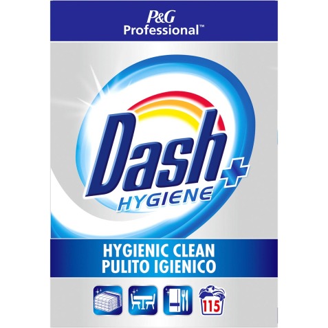 Dash Professional Hygène Plus lessive en poudre, boîte de 5,75 kg, 115 doses