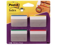 Post-it bookmarks 686 38x50.8mm strong curved assorted 24 pieces