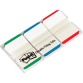 Post-it Index Strong, ft 25,4 x 38 mm, blanc avec bord coloré, 3 couleurs, 22 cavaliers par couleur