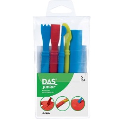 Das spatules de modelage, blister de 5 pièces en couleurs assorties