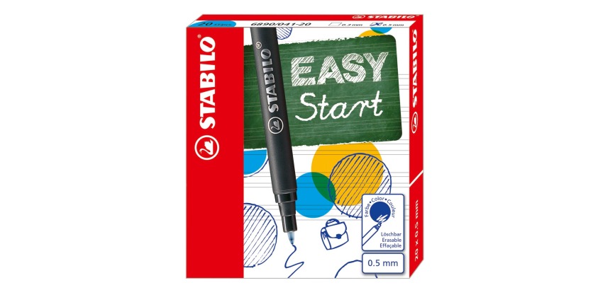 STABILO EASYoriginal recharge roller, medium, 0,5mm, boîte de 20 pièces, bleu