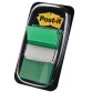 Post-it Index standard, ft 25,4 x 43,2 mm, dévidoir avec 50 cavaliers, vert