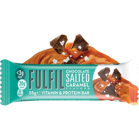 Fulfil Salted Caramel, barre de 55 g, paquet de 15 pièces