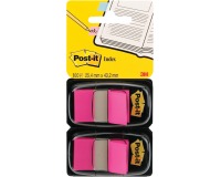 Post-it index standaard, ft 24,4 x 43,2 mm, houder met 2 x 50 tabs, roze