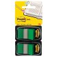 Post-it Index standard, ft 25,4 x 43,2 mm, dévidoir avec 2 x 50 cavaliers, vert