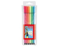 STABILO Pen 68 Neon, etui van 6 stiften in geassorteerde kleuren