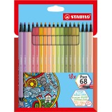 Stabilo Pen 68 Felt-tip Pen Case 18 New Colors