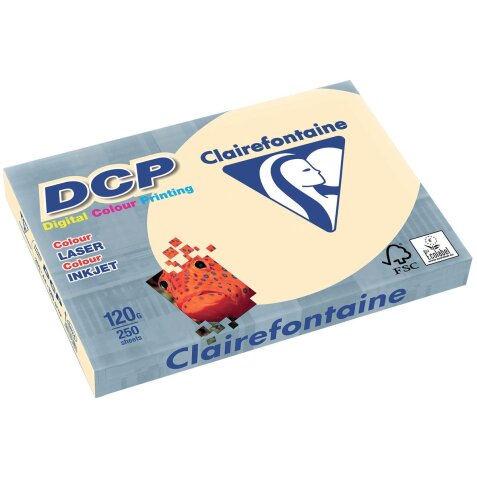 Clairefontaine DCP papier de présentation A4, 120 g, ivoire, paquet de 250 feuilles