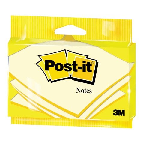 Post-it Notes, 100 vel, ft 76 x 127 mm, geel, op blister