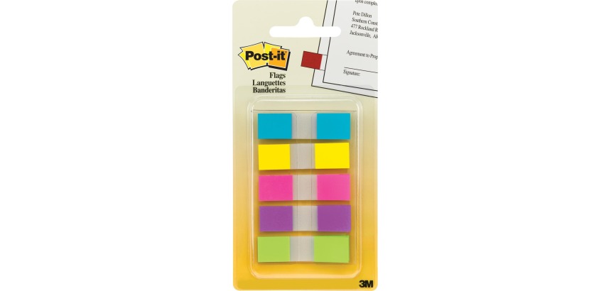 Indextabs Post-it 6835 11.9x43.1mm 3+2 gratis assorti 100 tabs