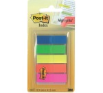 Post-it Index halbtransparent, Format 11,9 x 43,2 mm, Spender mit 20 Reitern in 5 verschiedenen Farben
