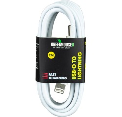 Câble Green Mouse USB Lightning-C 2 mètres blanc