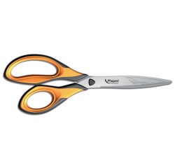 Maped schaar Ultimate, ft 21 cm, rechts en links, scherpe punt, oranje, RVS, blister van 1 stuk