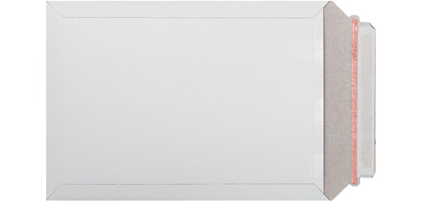 Flachkartonhülle Bong, Format 229 x 324 mm, selbstklebender Verschlussstreifen, Schachtel mit 100 Stück