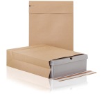 e-Green flat-bottom pouch, size 350 x 450 x 120 + 100 mm, box of 200 pieces