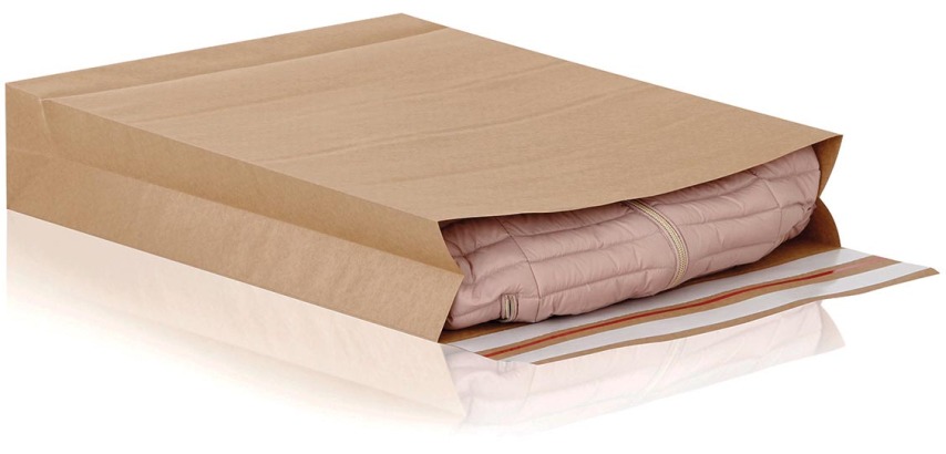 e-Green Flachbodenbeutel, Größe 400 x 500 x 100 + 100 mm, Box mit 100 Stück