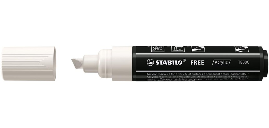 Marqueur peinture STABILO Free Acrylic T800C blanc