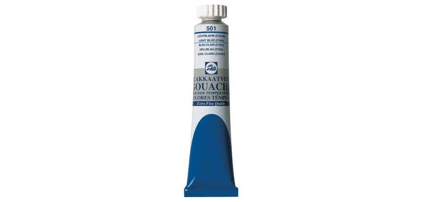 Talens gouache Extra Fine tube de 20 ml, bleu clair (cyan)