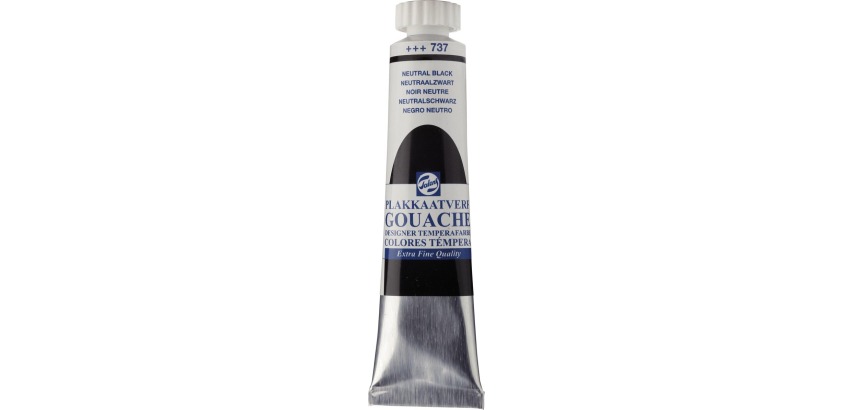 Talens gouache Extra Fine tube de 20 ml, noir neutre