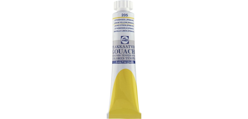Talens Gouache Extra Fein Tube 20 ml, Zitronengelb