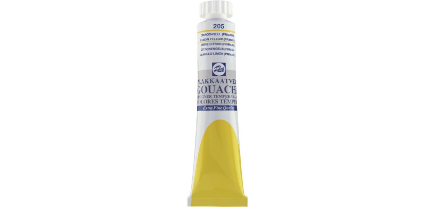 Talens Extra Fine gouache 20 ml tube, lemon yellow