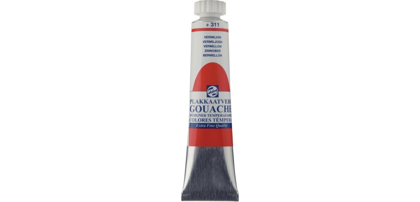 Talens Extra Fine Gouache 20 ml Tube, Vermilion